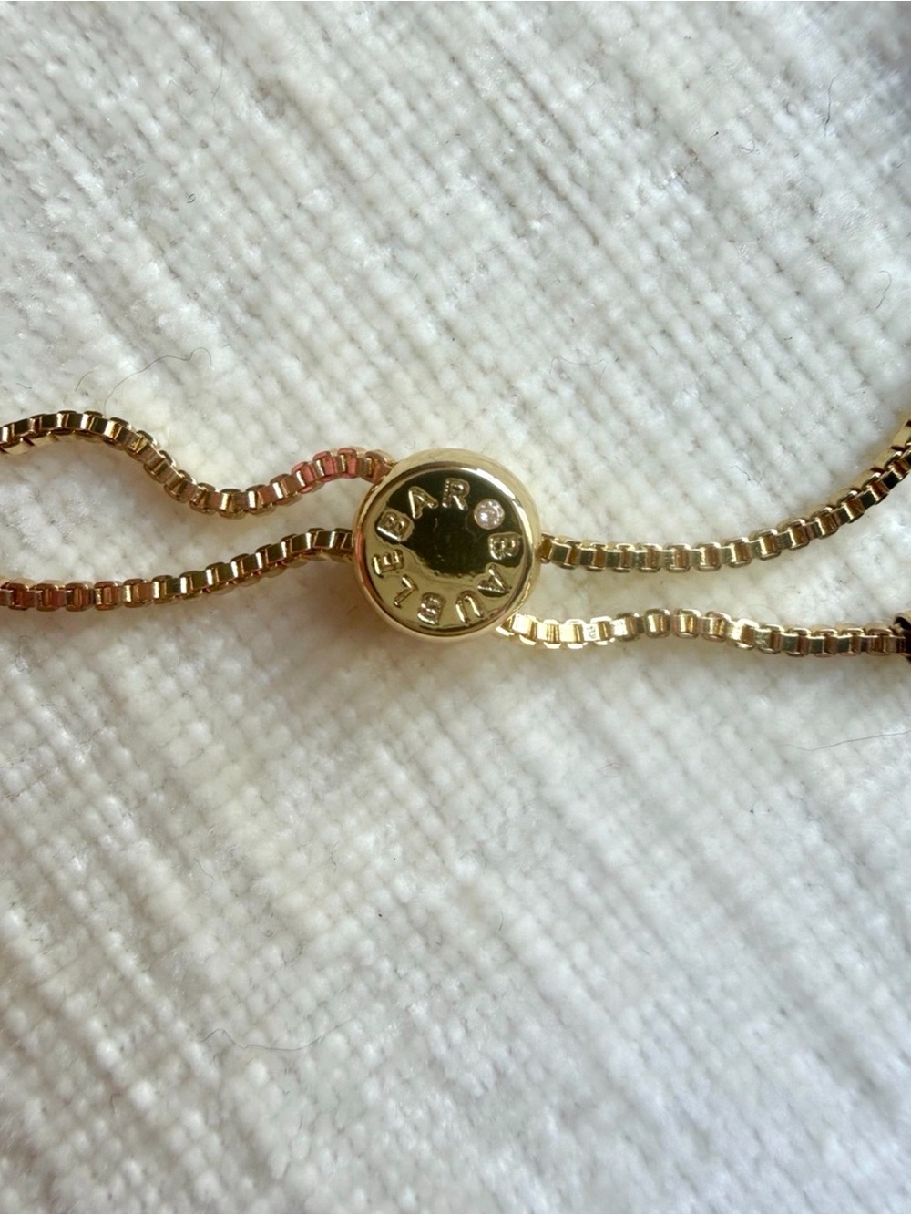 NWT BaubleBar Disney Gold-Tone Mickey Mouse 3 Charm Beaded Adjustable Bracelet - Picture 2 of 6